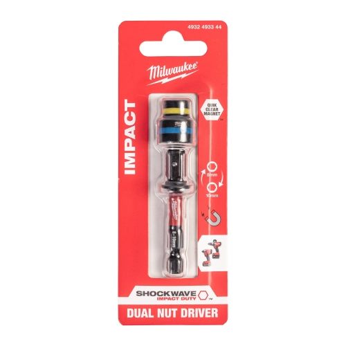 Podwójna nasadka udarowa magnetyczna HEX 8-10mm SHOCKWAVE Milwaukee – widok 2