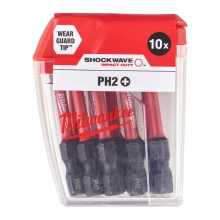 Bit udarowy Milwaukee SHOCKWAVE IMPACT DUTY PH 2 / 50 mm (10szt) – widok 2 Bit udarowy Milwaukee SHOCKWAVE IMPACT DUTY PH 2 / 50 mm (10szt) – widok 2