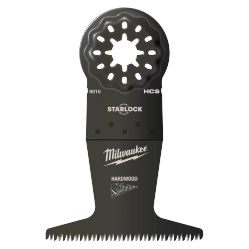 Brzeszczot 3-ostrzowy szeroki do cięcia wgłębnego twardego drewna Milwaukee STARLOCK 65x42 mm – widok 2
