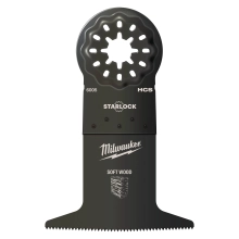 Brzeszczot szeroki do cięcia wgłębnego miękkiego drewna Milwaukee STARLOCK 65x42 mm – widok 2