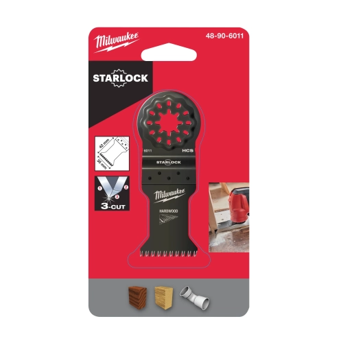 Brzeszczot do cięcia wgłębnego twardego drewna Milwaukee STARLOCK 35x42 mm