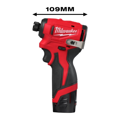 M12 BLIDRC-202C Kompaktowa bezszczotkowa zakrętarka udarowa 124Nm Milwaukee zestaw 4933499690