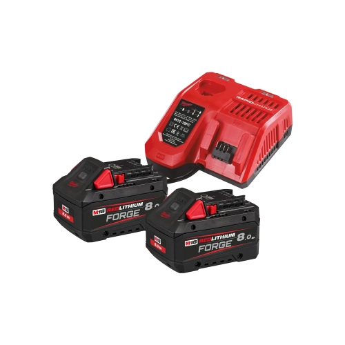 M18 FORGENRG-802 zestaw 2 akumulatorów M18™ FORGE™ 8,0 Ah z ładowarką M12-18 FC Milwaukee 4933498612