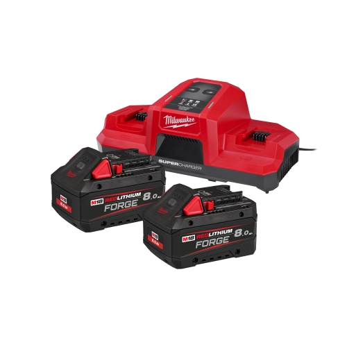 M18 FORGENRG-802DBSC zestaw 2 akumulatorów M18™ FORGE™ 8,0 Ah z podwójną ładowarką M18 DBSC Milwaukee 4933498616
