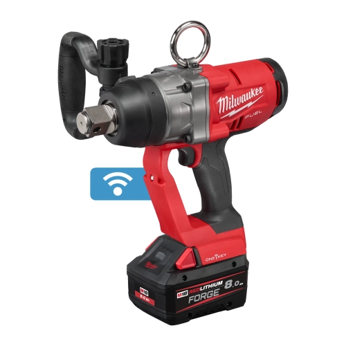 M18 ONEFHIWF1-802X FUEL™ ONE-KEY™ Klucz udarowy 1″ z pierścieniem Milwaukee - zestaw z akumulatorami i ładowarką – widok 2