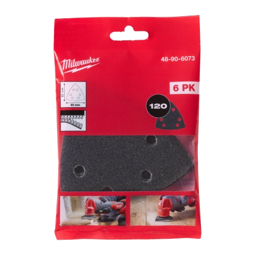 Papier ścierny na rzep do multitoola 93x93 mm ziarno 120 (6szt) Milwaukee