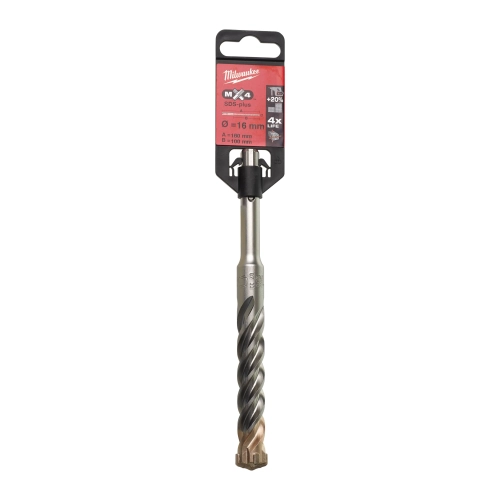 Wiertło do betonu Milwaukee SDS-PLUS MX4, 4-ostrzowe fi 16x110x160 mm
