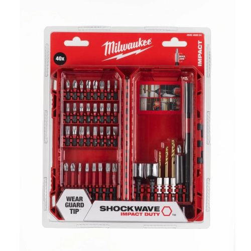 Zestaw bitów udarowych i wierteł Milwaukee SHOCKWAVE IMPACT DUTY (40el.) – widok 2