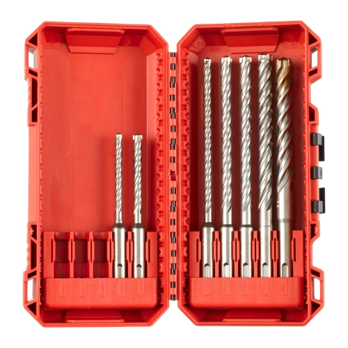 Zestaw wierteł do betonu Milwaukee SDS-PLUS MX4, 4-ostrzowe 5-12 mm (7szt)