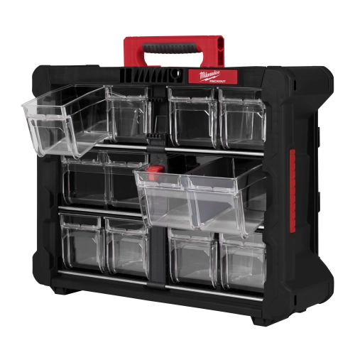 Organizer PACKOUT™ z uchylnymi pojemnikami Milwaukee