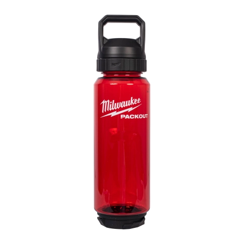 Plastikowa butelka PACKOUT™ 1005 ml z pokrywką – czerwona Milwaukee
