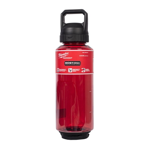 Plastikowa butelka PACKOUT™ 1420 ml z pokrywką – czerwona Milwaukee