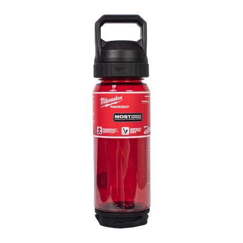 Plastikowa butelka PACKOUT™ 740 ml z pokrywką – czerwona Milwaukee