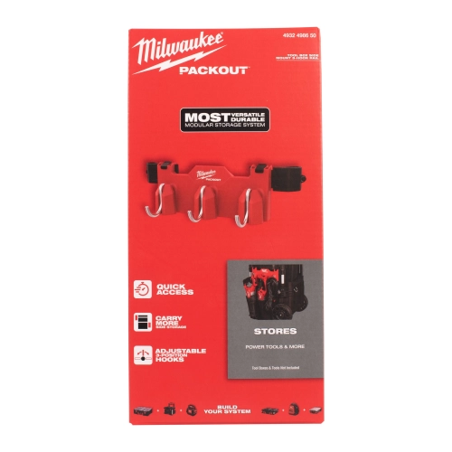 Szyna PACKOUT™ do montażu bocznego z 3 haczykami Milwaukee