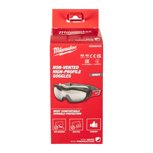 Gogle okulary szerokie bezbarwne wentylowane Milwaukee 4932493435