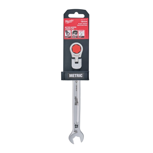 Klucz płasko-oczkowy z ruchomą grzechotką 12mm MAXBITE Milwaukee 4932480185