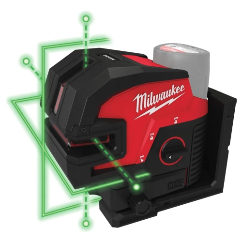 M12 CLL4P-0C Laser krzyżowy z 4 punktami Milwaukee – Linie i cztery punkty