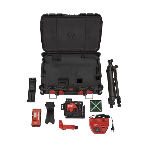 M12 3PLKIT-401P Laser zielony krzyżowy 3-płaszczyznowy 360° Milwaukee 4933478960