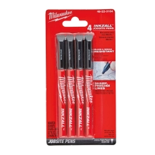 Markery cienkie czarne INKZALL (4szt.) Milwaukee 48223164 – widok 2
