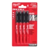 Markery cienkie czarne INKZALL (4szt) Milwaukee 48223154