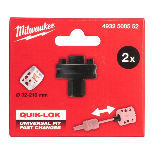 Uniwersalny adapter do otwornic QUIK-LOK XL 32-210mm (2szt) Milwaukee – widok 4