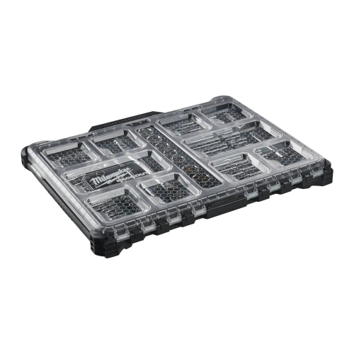 Zestaw nasadek 1/4″ i 1/2″ z grzechotką (63szt.) PACKOUT Milwaukee – widok 3