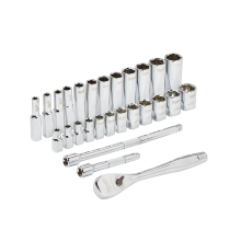 Zestaw nasadek 1/4″ z grzechotką (28szt.) Milwaukee – widok 2