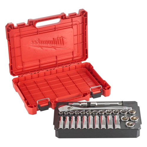 Zestaw nasadek 1/2″ z grzechotką (28szt.) Milwaukee – widok 2
