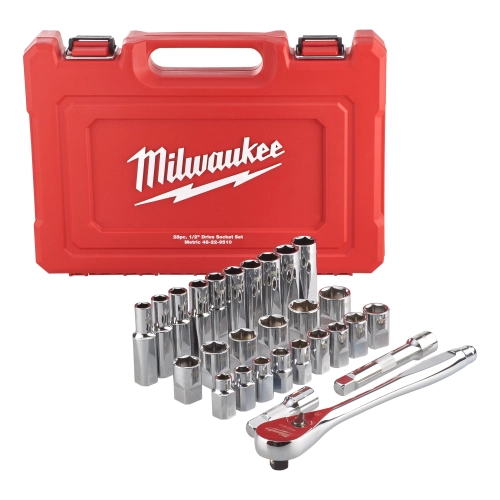 Zestaw nasadek 1/2″ z grzechotką (28szt.) Milwaukee
