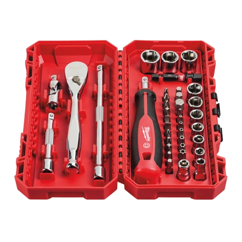Zestaw nasadek z grzechotką 1/4″ i bitów (38szt.) Milwaukee 4932498381