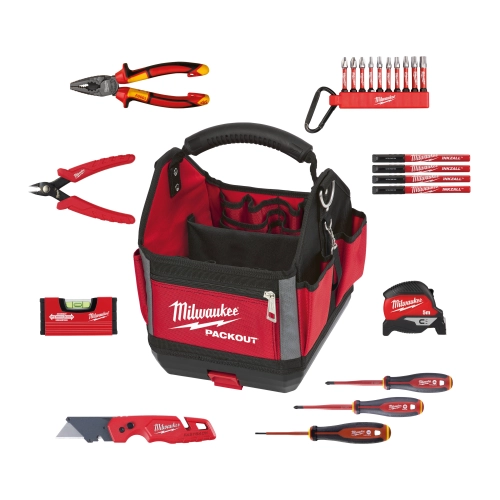Zestaw w torbie PACKOUT dla elektryka 23el. Milwaukee 4932500547