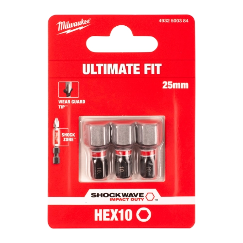 Bit udarowy Milwaukee SHOCKWAVE IMPACT DUTY HEX 10 / 25 mm (3szt) – widok 2
