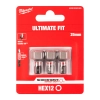 Bit udarowy Milwaukee SHOCKWAVE IMPACT DUTY HEX 12 / 25 mm (3szt) – widok 2