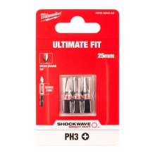 Bit udarowy Milwaukee SHOCKWAVE IMPACT DUTY PH 3 / 25 mm (3szt) – widok 2