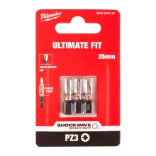 Bit udarowy Milwaukee SHOCKWAVE IMPACT DUTY PZ 3 / 25 mm (3szt) – widok 2 Bit udarowy Milwaukee SHOCKWAVE IMPACT DUTY PZ 3 / 25 mm (3szt) – widok 2