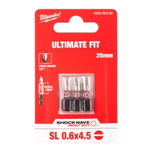 Bit udarowy Milwaukee SHOCKWAVE IMPACT DUTY SL 0,6x4,5 mm (3szt) – widok 2 Bit udarowy Milwaukee SHOCKWAVE IMPACT DUTY SL 0,6x4,5 mm (3szt) – widok 2