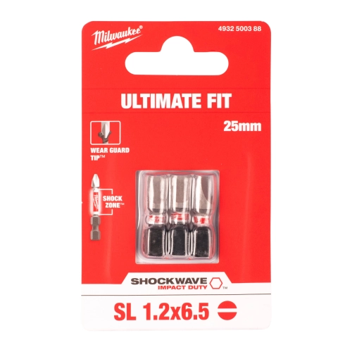 Bit udarowy Milwaukee SHOCKWAVE IMPACT DUTY SL 1,2x6,5 mm (3szt) – widok 2