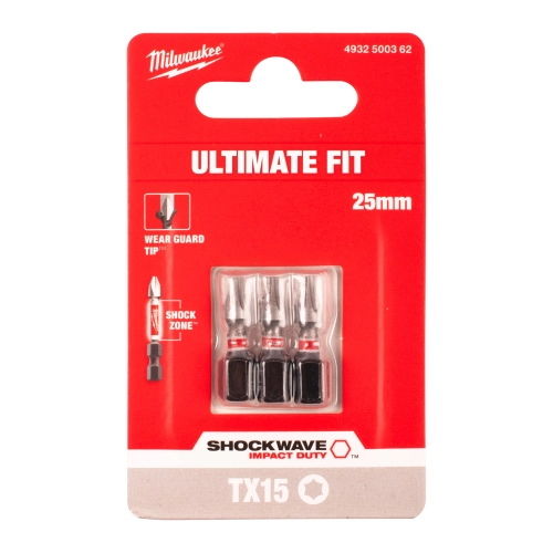 Bit udarowy Milwaukee SHOCKWAVE IMPACT DUTY TORX 15 / 25 mm (3szt) – widok 2