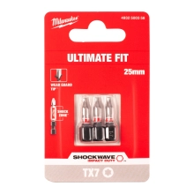 Bit udarowy Milwaukee SHOCKWAVE IMPACT DUTY TORX 7 / 25 mm (3szt) – widok 2 Bit udarowy Milwaukee SHOCKWAVE IMPACT DUTY TORX 7 / 25 mm (3szt) – widok 2