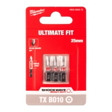 Bit udarowy Milwaukee SHOCKWAVE IMPACT DUTY TORX BO 10 / 25 mm (3szt) – widok 2 Bit udarowy Milwaukee SHOCKWAVE IMPACT DUTY TORX BO 10 / 25 mm (3szt) – widok 2