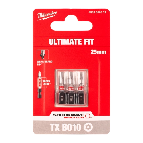 Bit udarowy Milwaukee SHOCKWAVE IMPACT DUTY TORX BO 10 / 25 mm (3szt) – widok 2