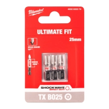Bit udarowy Milwaukee SHOCKWAVE IMPACT DUTY TORX BO 25 / 25 mm (3szt) – widok 2 Bit udarowy Milwaukee SHOCKWAVE IMPACT DUTY TORX BO 25 / 25 mm (3szt) – widok 2
