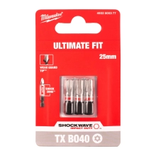 Bit udarowy Milwaukee SHOCKWAVE IMPACT DUTY TORX BO 40 / 25 mm (3szt) – widok 2 Bit udarowy Milwaukee SHOCKWAVE IMPACT DUTY TORX BO 40 / 25 mm (3szt) – widok 2