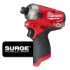 M12 FQID-0 Zakrętarka SURGE™ 1/4″ HEX 50Nm Milwaukee – widok 2