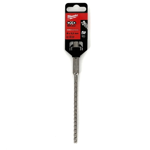 Wiertło do betonu Milwaukee SDS-PLUS MX4, 4-ostrzowe fi 5,5x100x165 mm