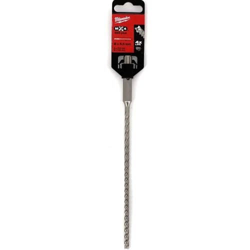 Wiertło do betonu Milwaukee SDS-PLUS MX4, 4-ostrzowe fi 5,5x150x215 mm