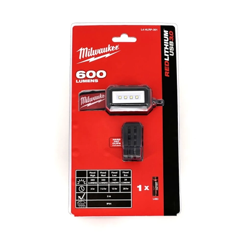 L4 HLRP-301 akumulatorowa latarka czołowa USB 600 lm Milwaukee