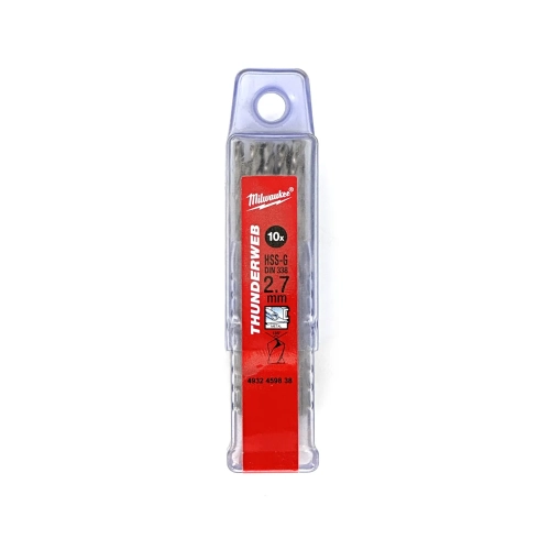 Wiertło do metalu Milwaukee HSS-G THUNDERWEB fi 2,7X61 mm (10SZT)