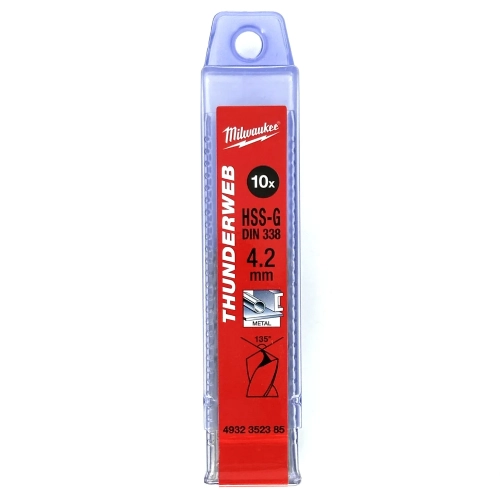 Wiertło do metalu Milwaukee HSS-G THUNDERWEB fi 4,2X75 mm (10SZT)