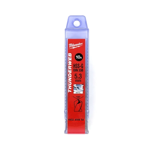 Wiertło do metalu Milwaukee HSS-G THUNDERWEB fi 5,3X86 mm (10SZT)